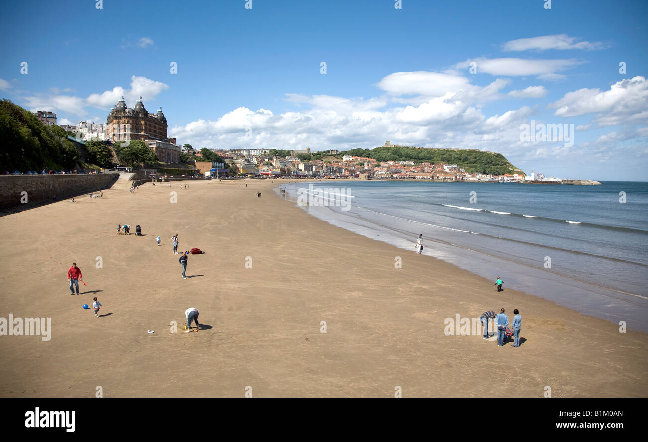 A view of the North Yorkshire sea side resort of Scarborough England UK Stock Photo