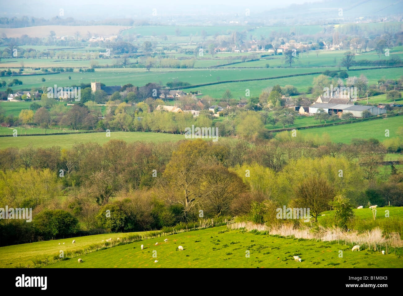 view over countryside and hills Stock Photo - Alamy
