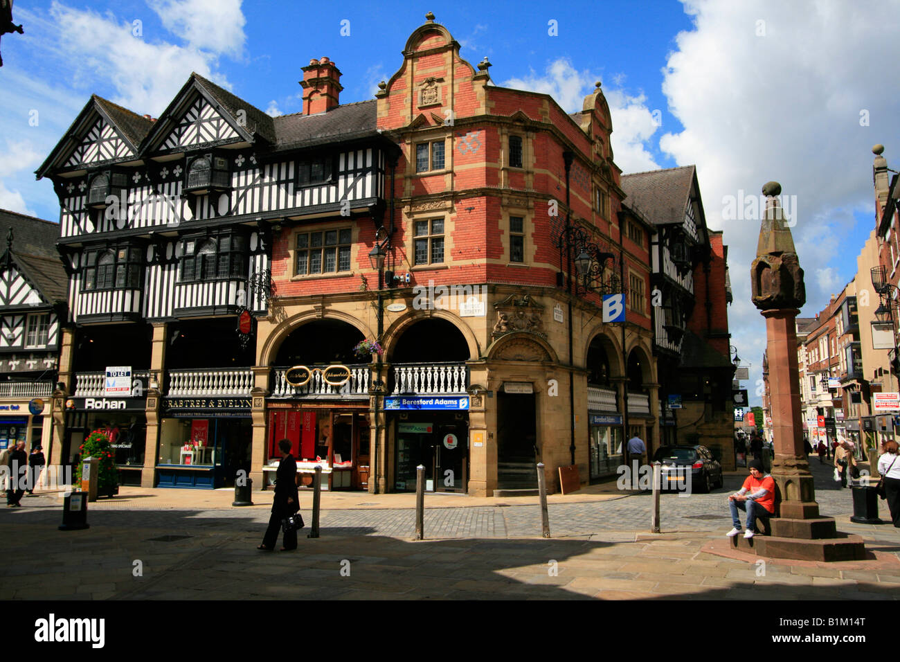 the cross city of chester, town centre shopping cheshire england uk gb