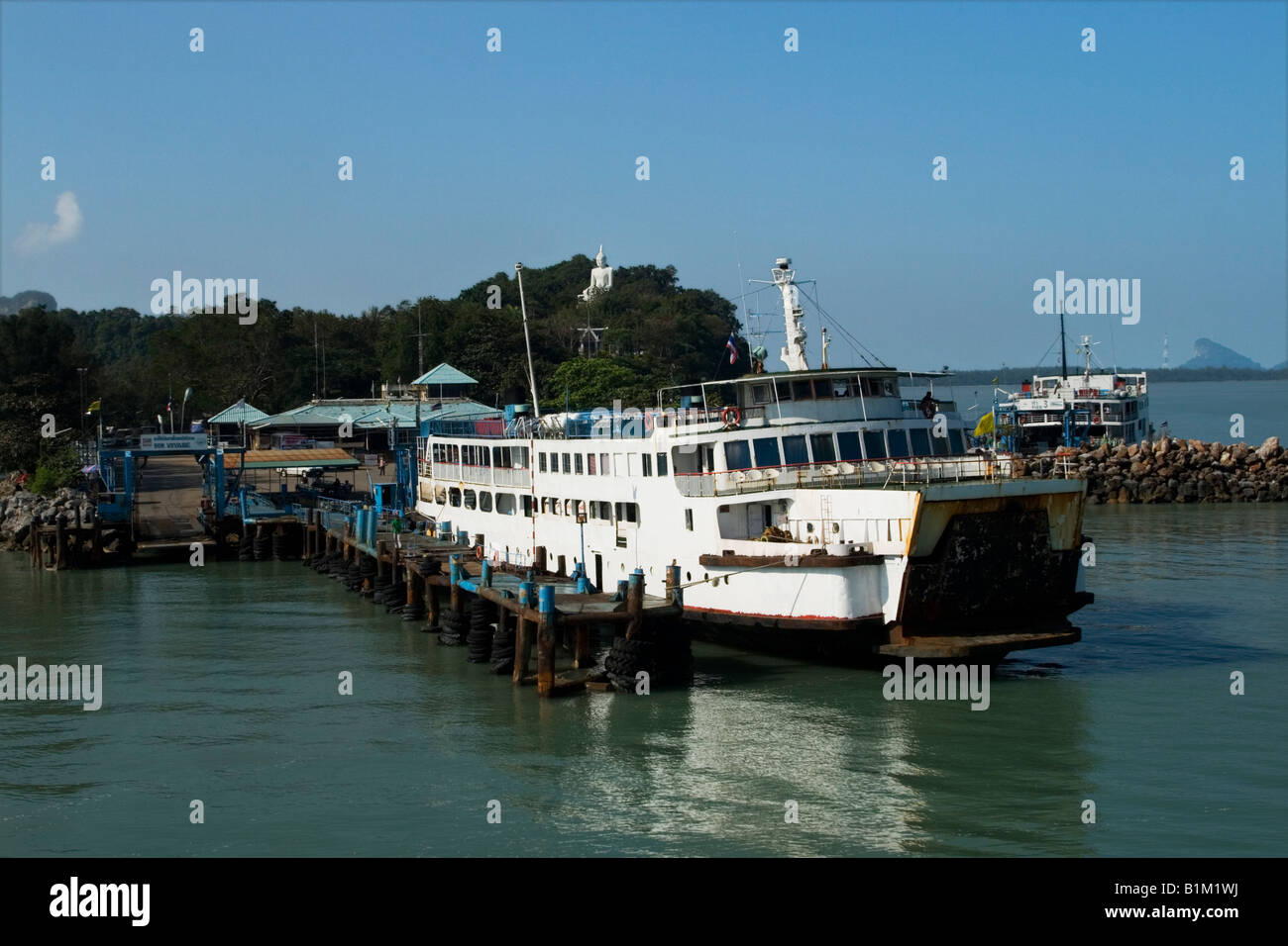 Don Sak pier, located 40 kilometres from Surat Thani town in Thailand
