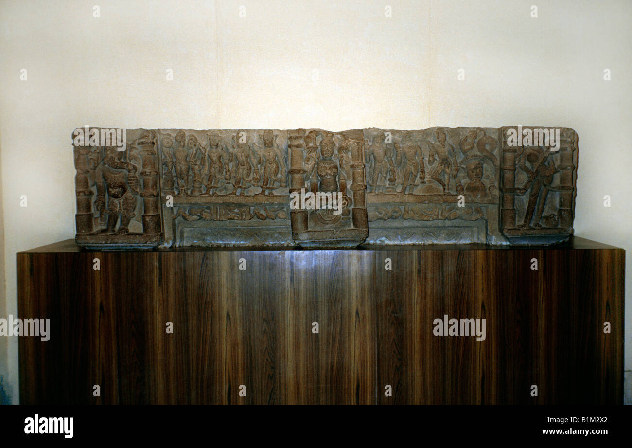 Sarnath India Banares Museum  5th Century AD Pictorial Story Stock Photo