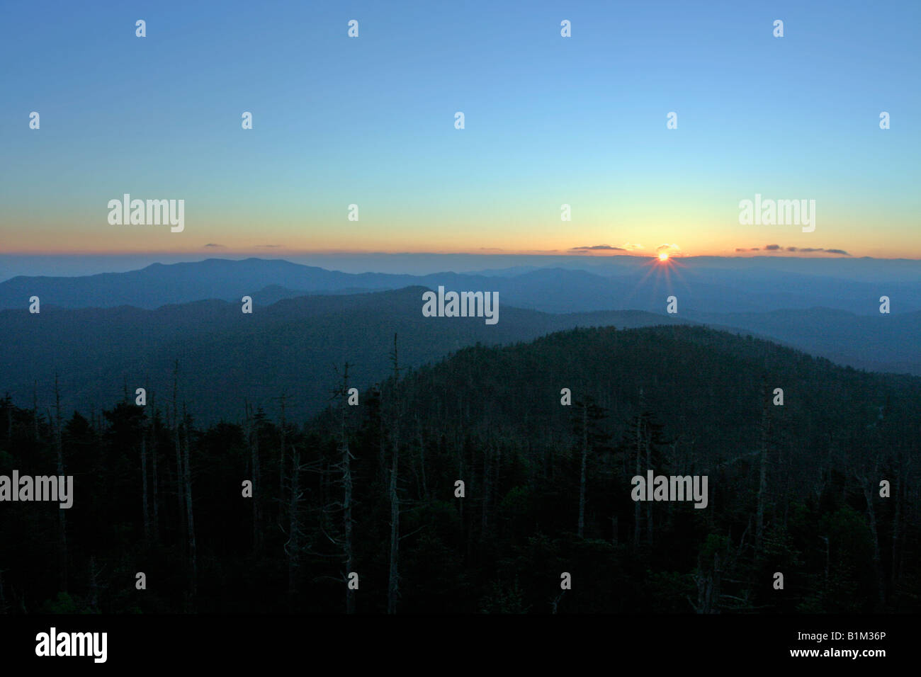 Sunrise on Clingmans Dome in the Great Smoky Mountains National Park