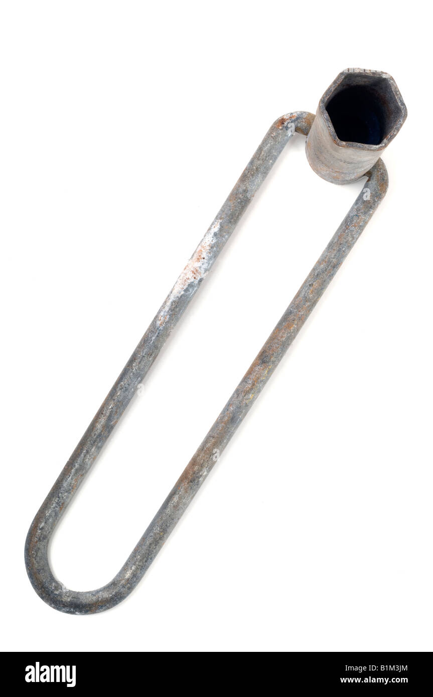 Car engine spark plug spanner Stock Photo Alamy