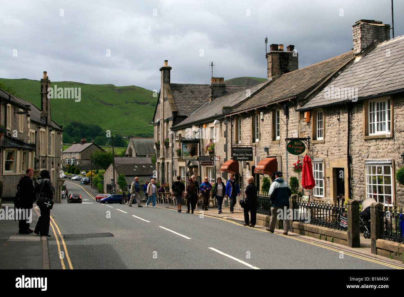 Castleton Derbyshire peak district national park small village england