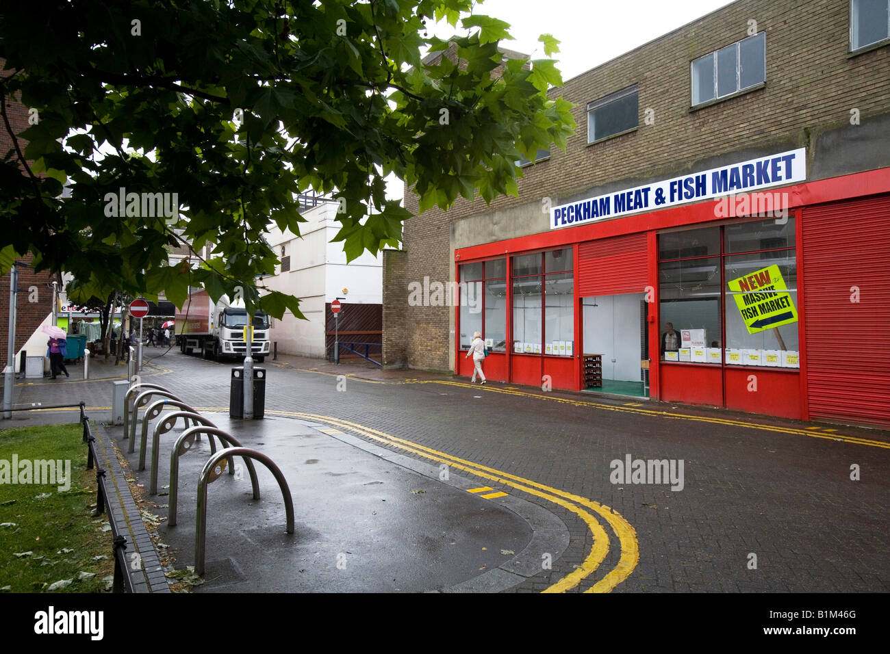 Peckham Meat and Fish Market on Holly Grove, Peckham, southeast London