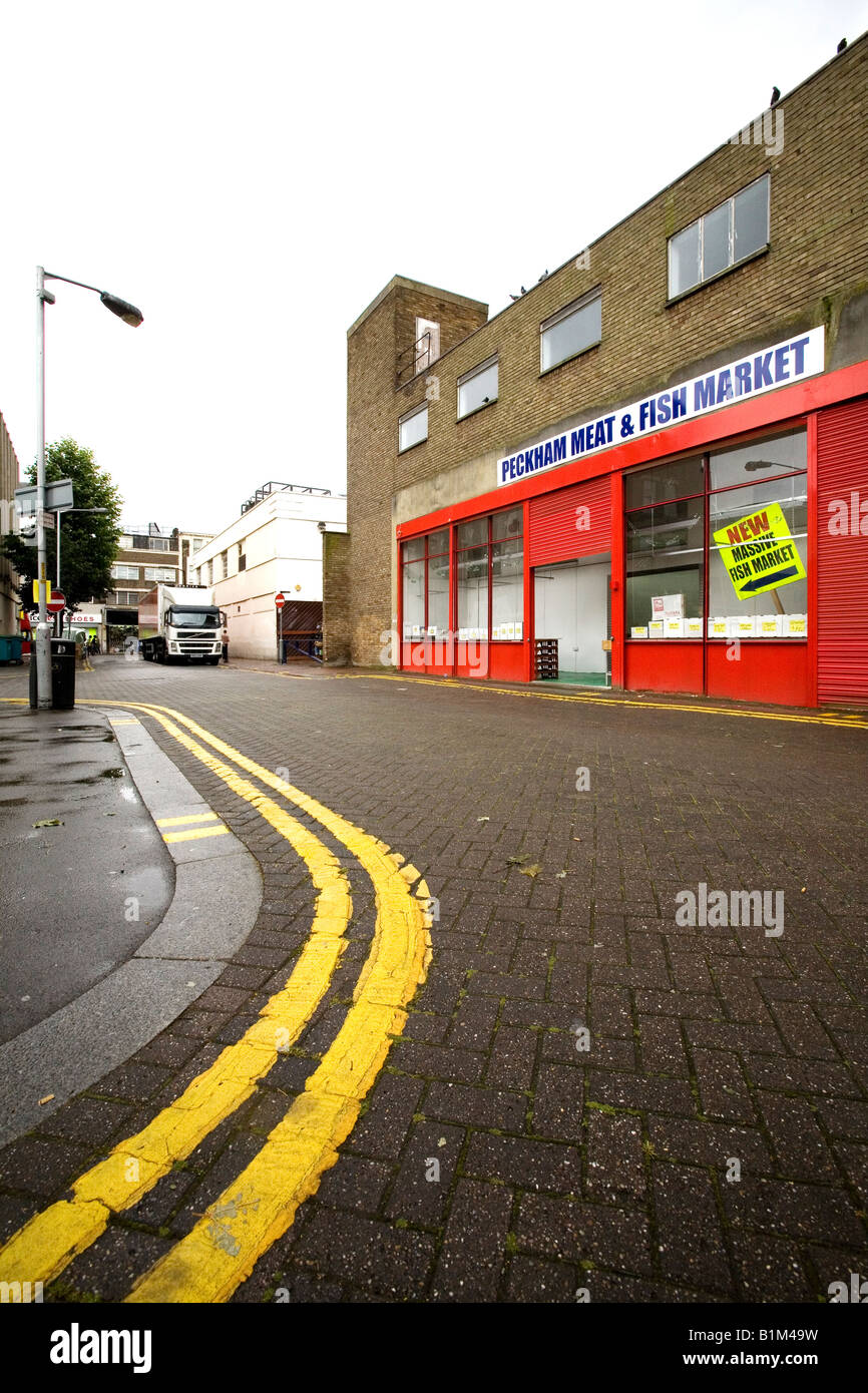 Peckham Meat and Fish Market on Holly Grove, Peckham, southeast London