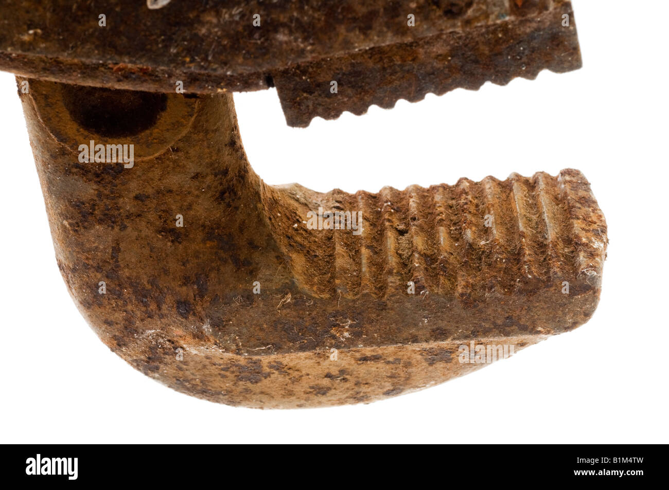 Damaged old rusty stilsons pipe wrench Stock Photo Alamy