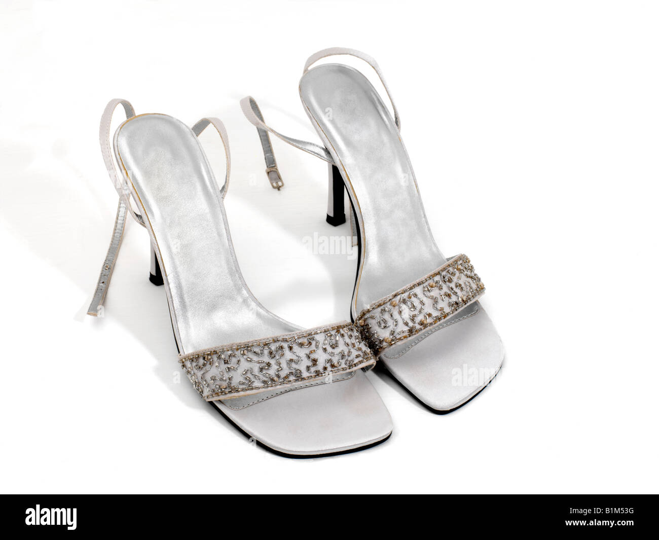 Silver High Heeled Shoes High Resolution Stock Photography and Images -  Alamy