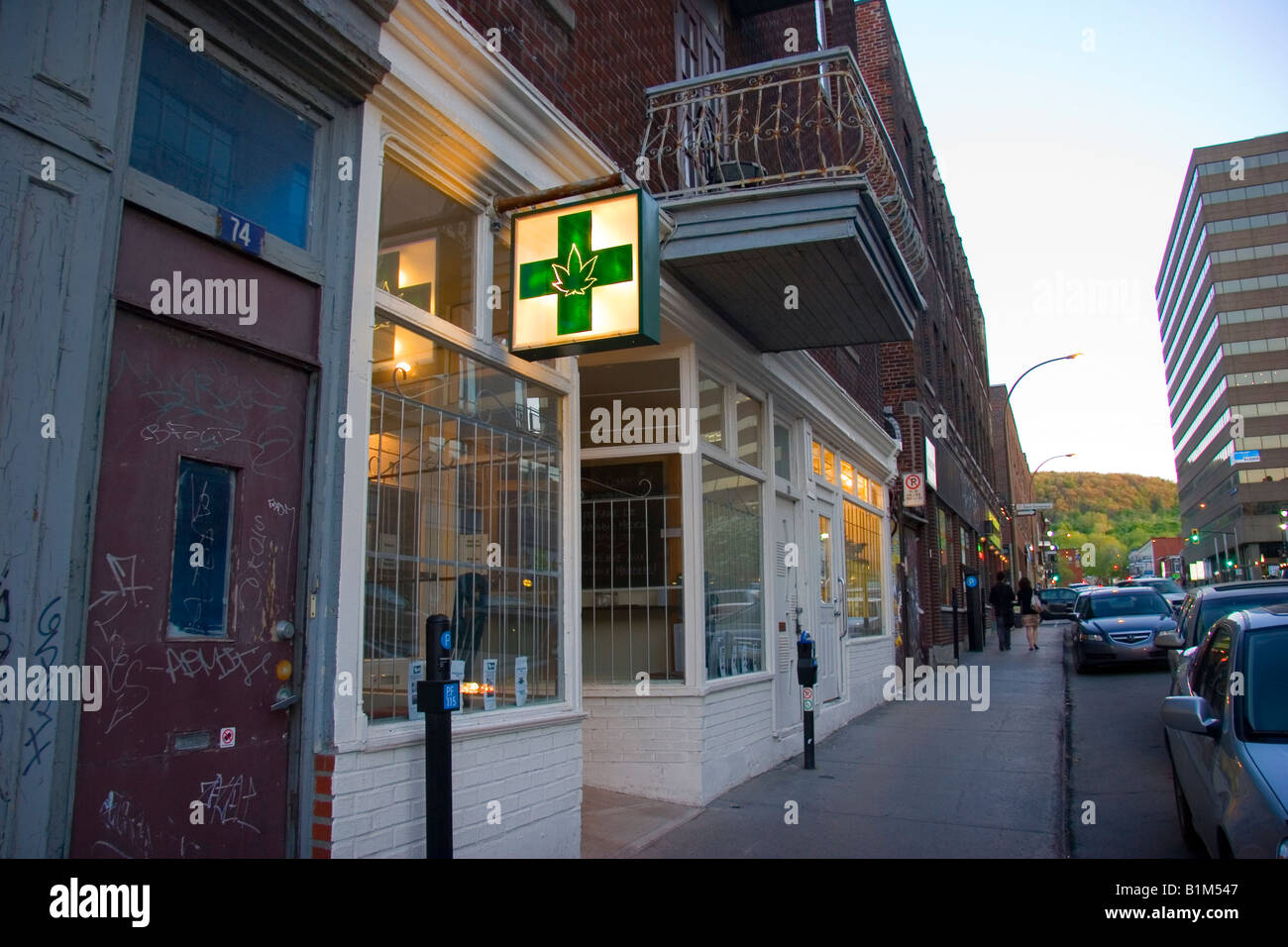 Montreal Compassion Center for Medicinal Marijuana Stock Photo