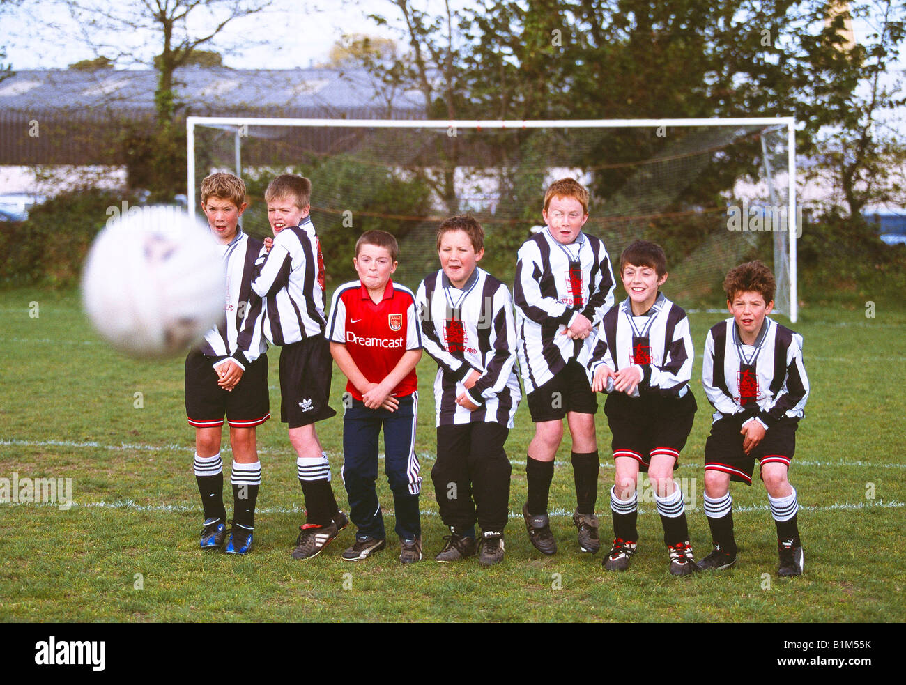 Children, Sport, Soccer, Team lineup, Stock Photo