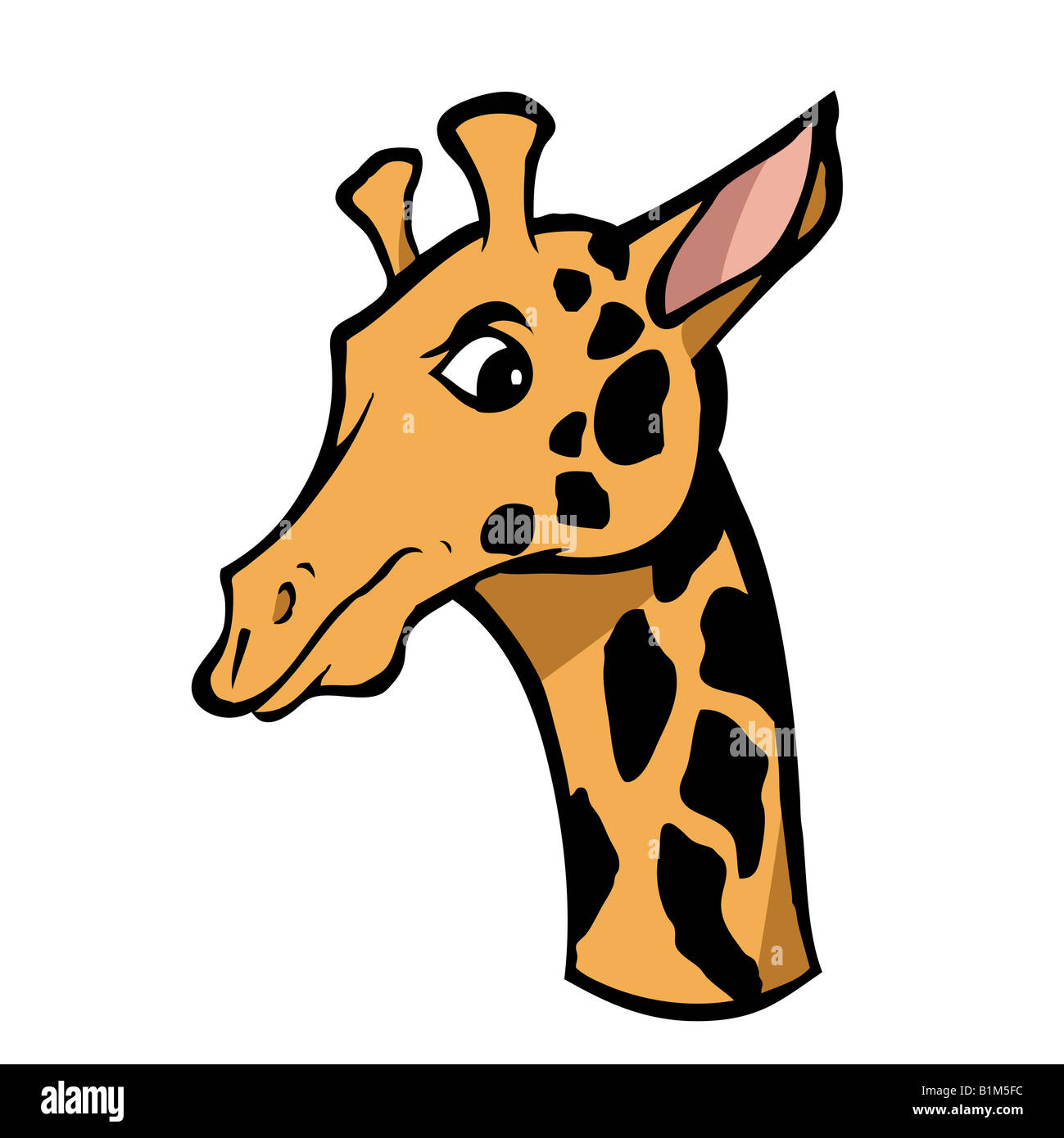 cartoon illustration of a giraffe Stock Photo
