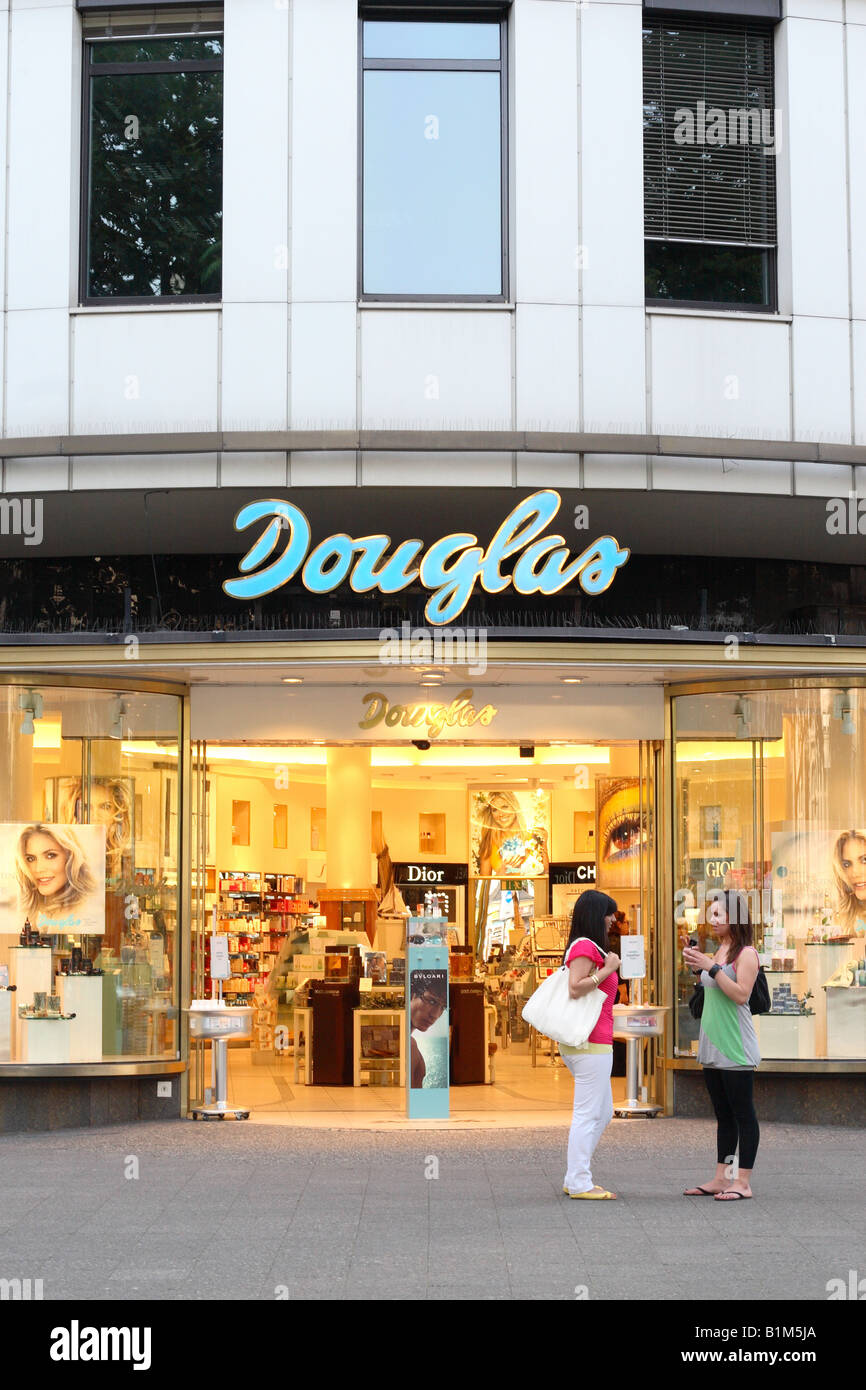 Berlin Germany Douglas exclusive expensive fashion shop branch along the Kurfurstendamm Kudamm street Stock Photo