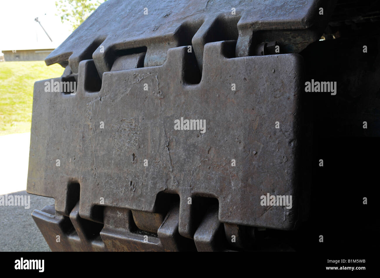 A close up view of one of the treads used to move Big Brutus. Stock Photo
