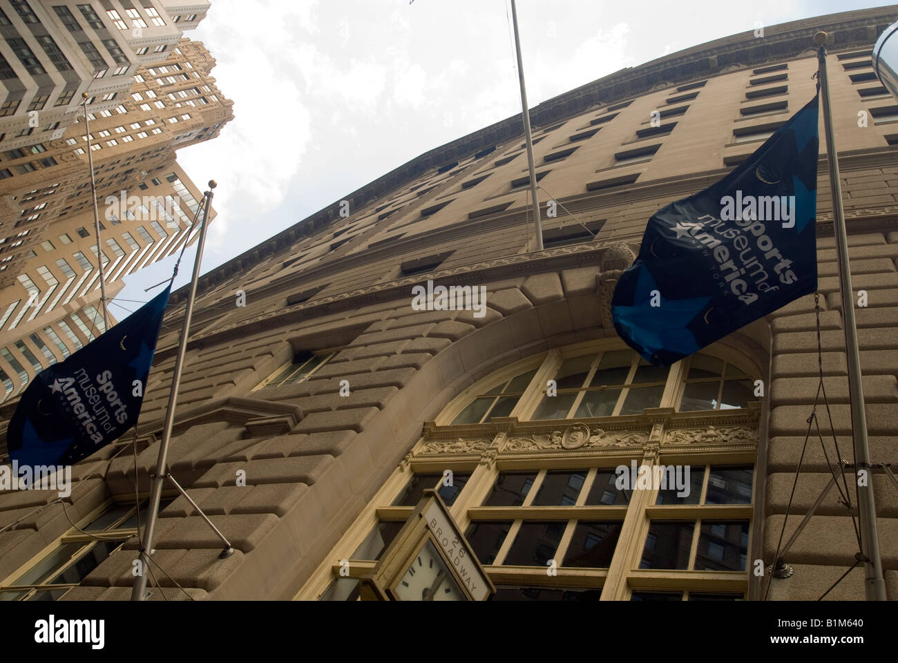 Entrance to the newly opened Sports Museum of America in New York Stock