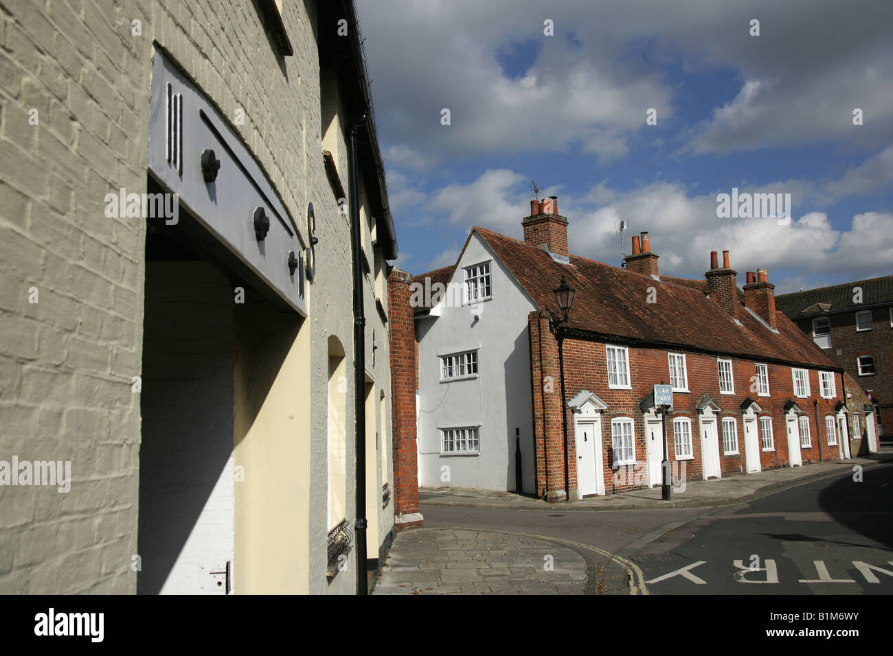 City of Chichester, England. Residential street scene with