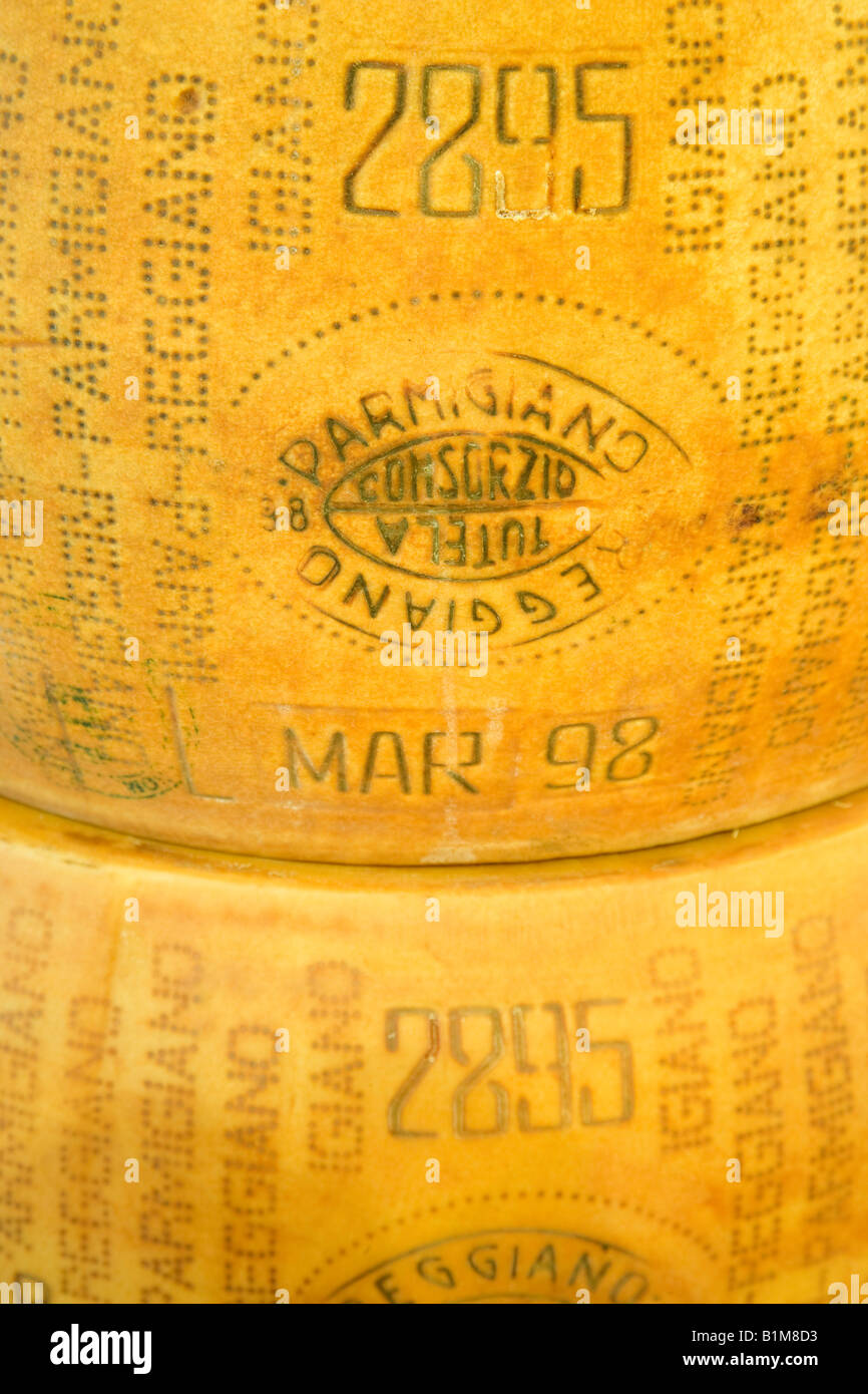 Parmesan Parmigiana cheese wheels Stock Photo Alamy