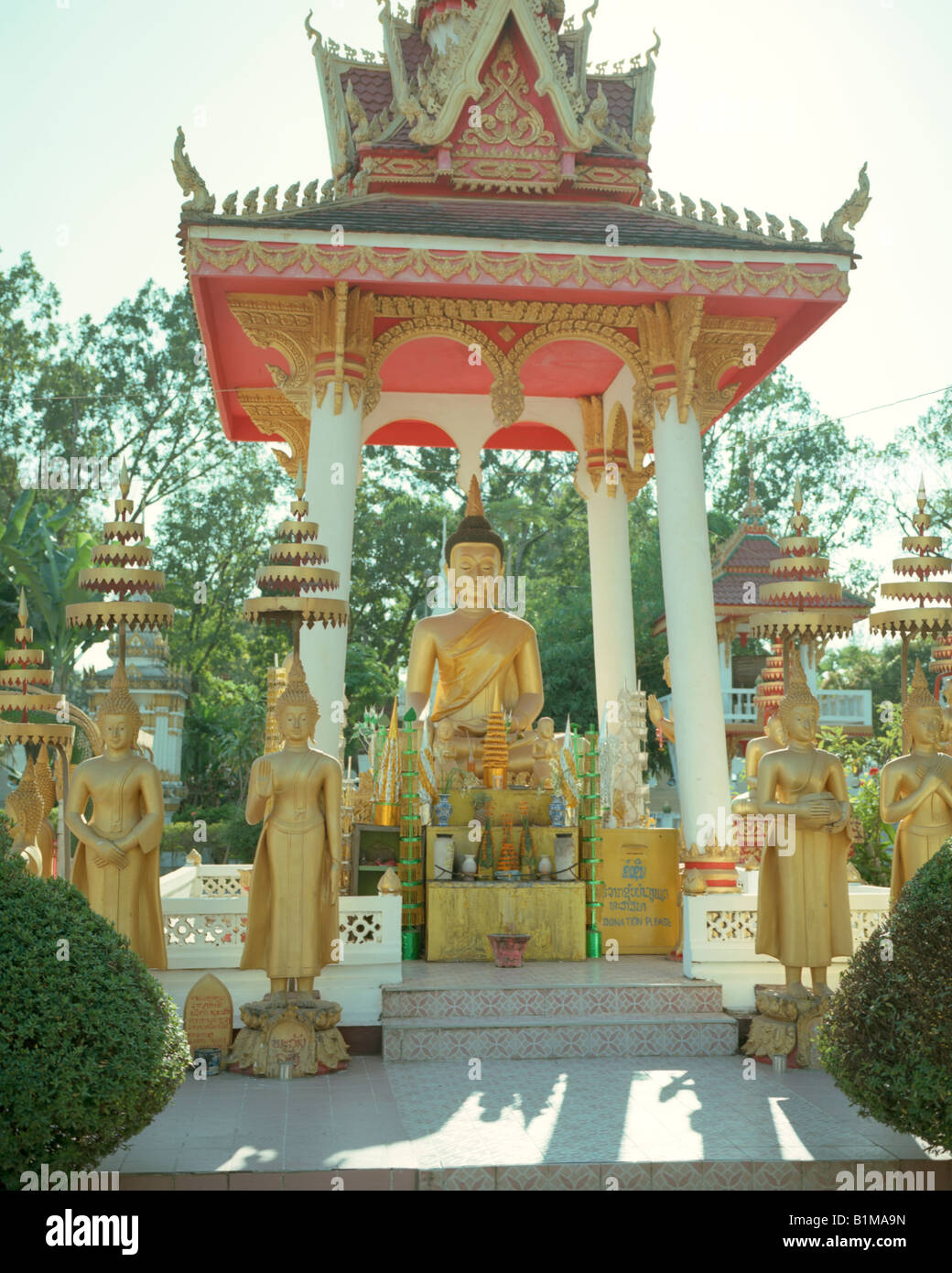 Buddhas in Vat Sisaket Stock Photo