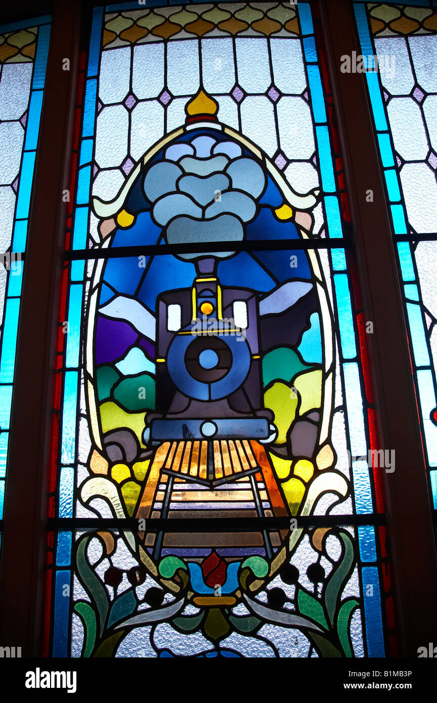 Stained Glass Window Historic Railway Station Dunedin Otago South