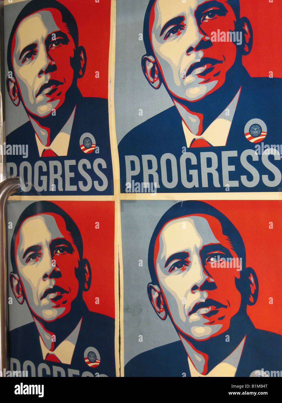 colorful graphic Barak Obama posters Stock Photo