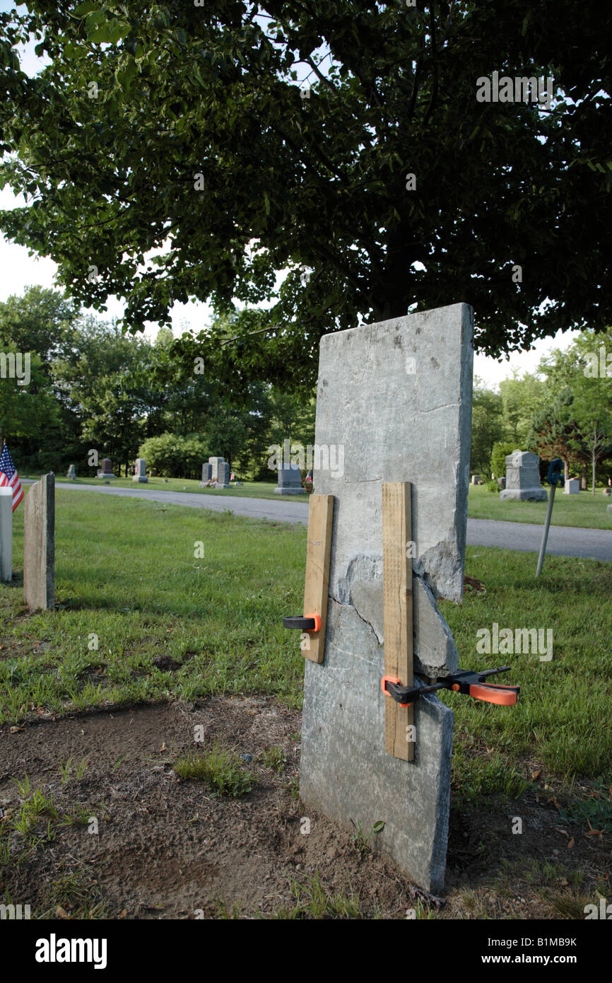 Broken Old Headstones In Graveyard High Resolution Stock Photography ...