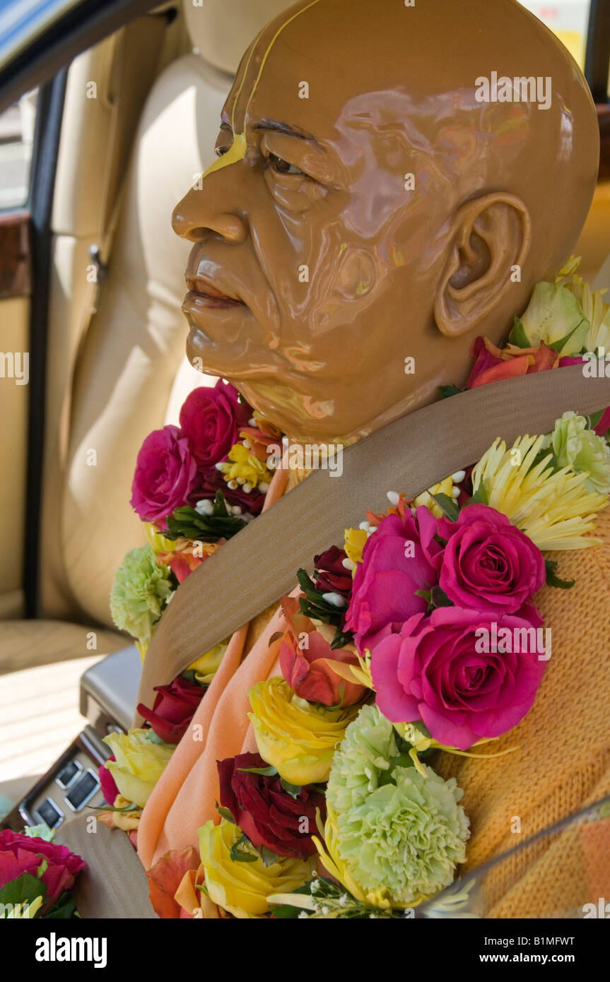 A.C. Bhaktivedanta Swami Prabhupada who died in 1997 was the founder of  ISKCON and travels on one of the chariots in the festiva Stock Photo - Alamy