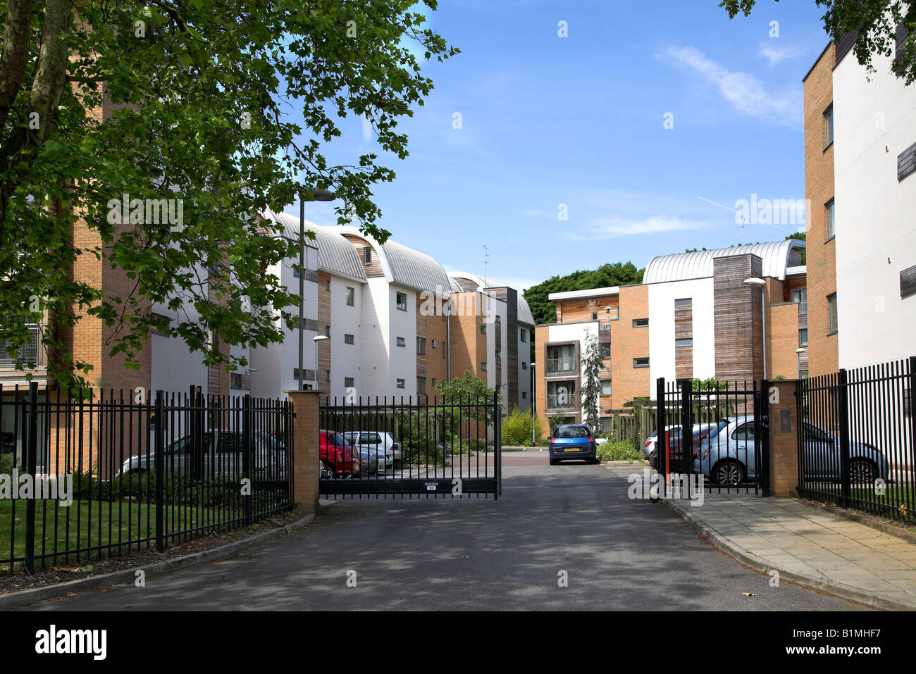 Residential Gated Entrance Stock Photos & Residential Gated Entrance
