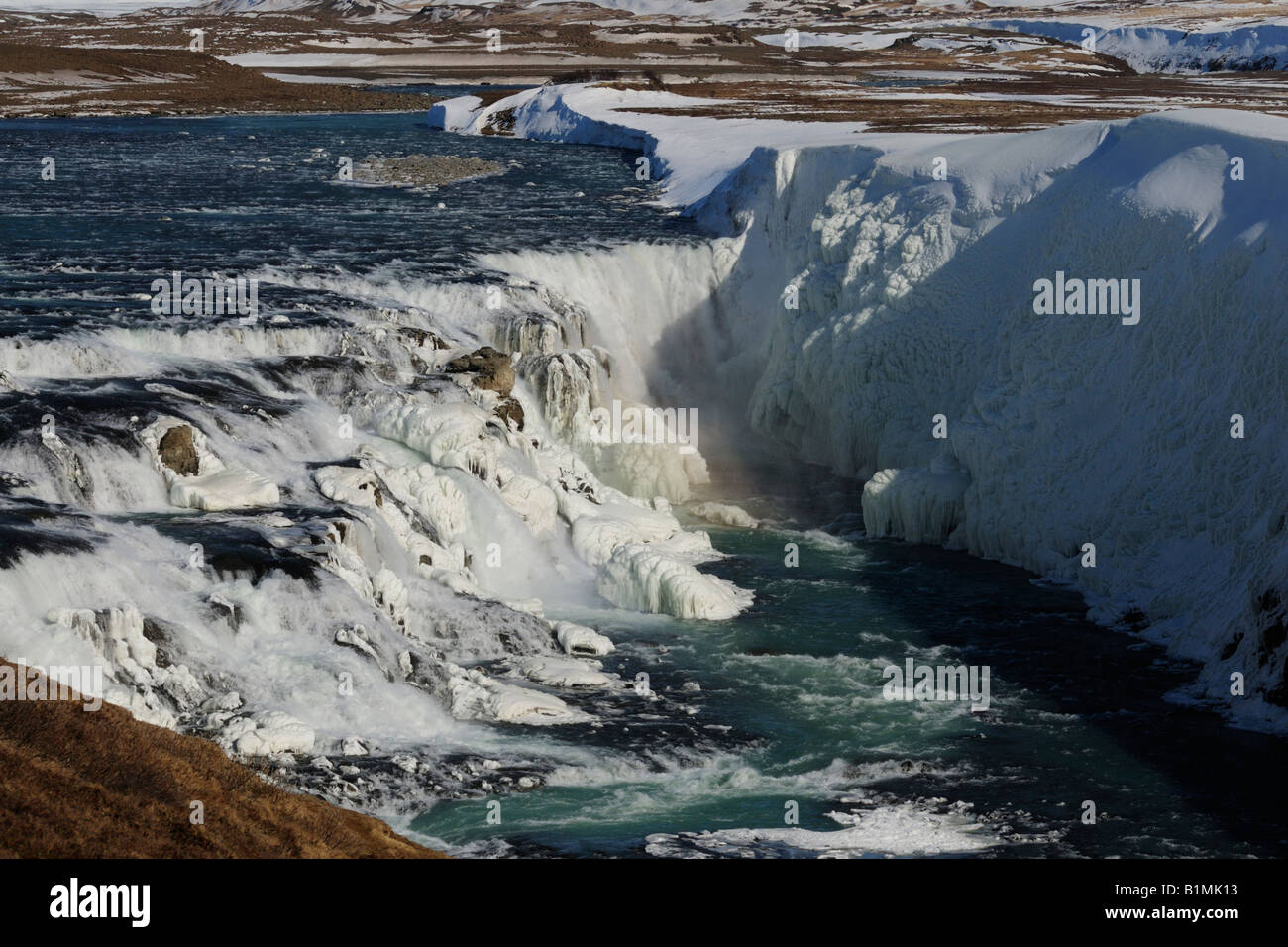 Gullfoss waterfall Iceland Stock Photo