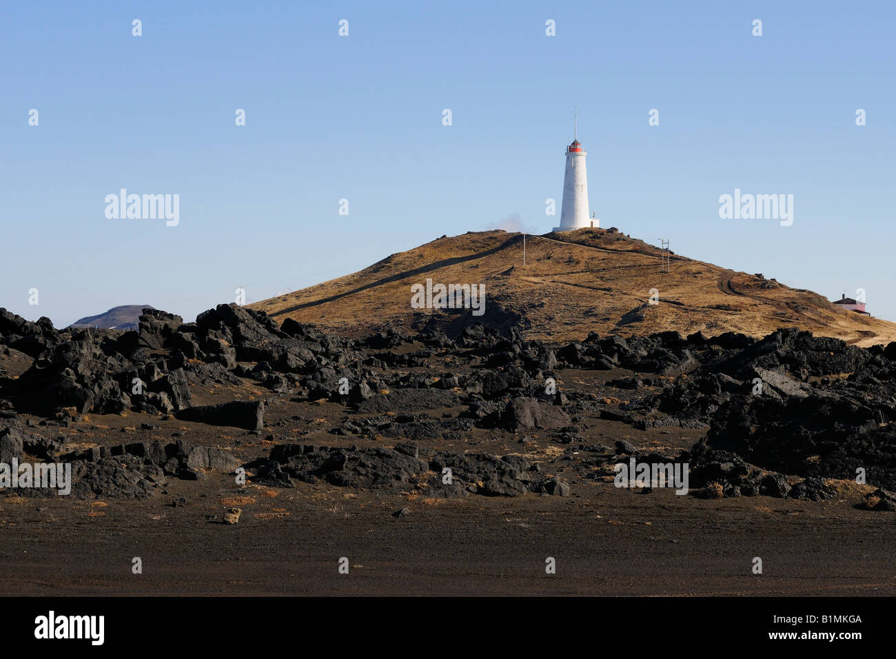 Lighthouse Iceland Stock Photo