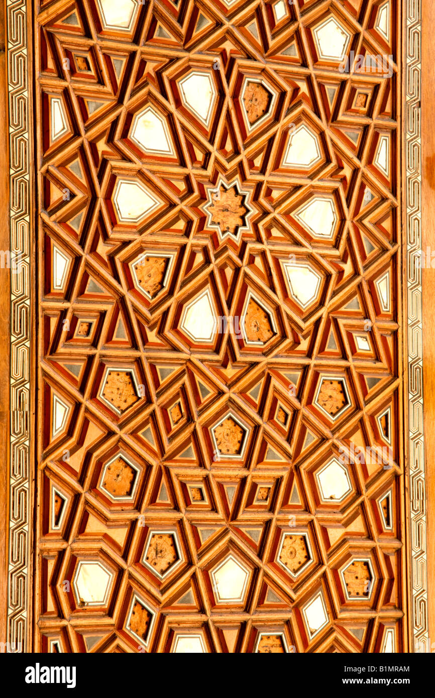 Detail of a shutter in the Blue Mosque in Istanbul Stock Photo
