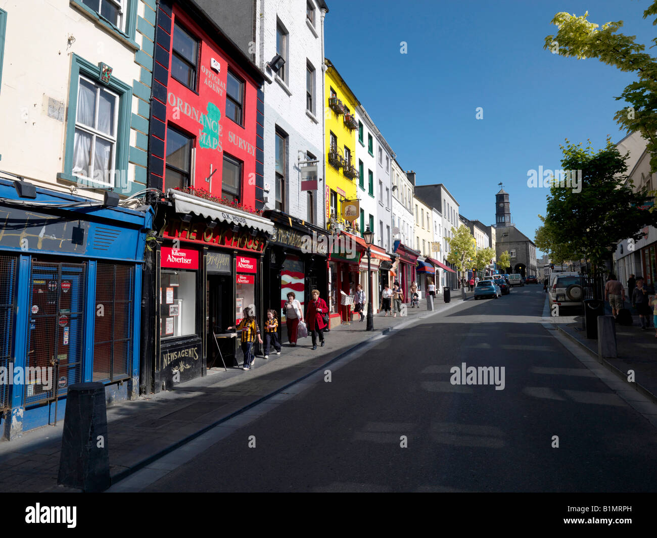 Kilkenny Shopping street Ireland Stock Photo Alamy