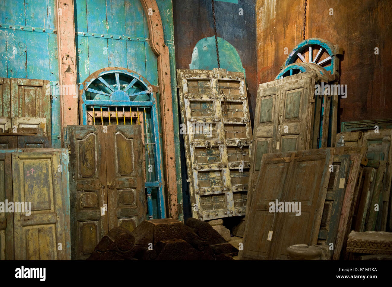 Asian and Indian doors and shutters. Stock Photo
