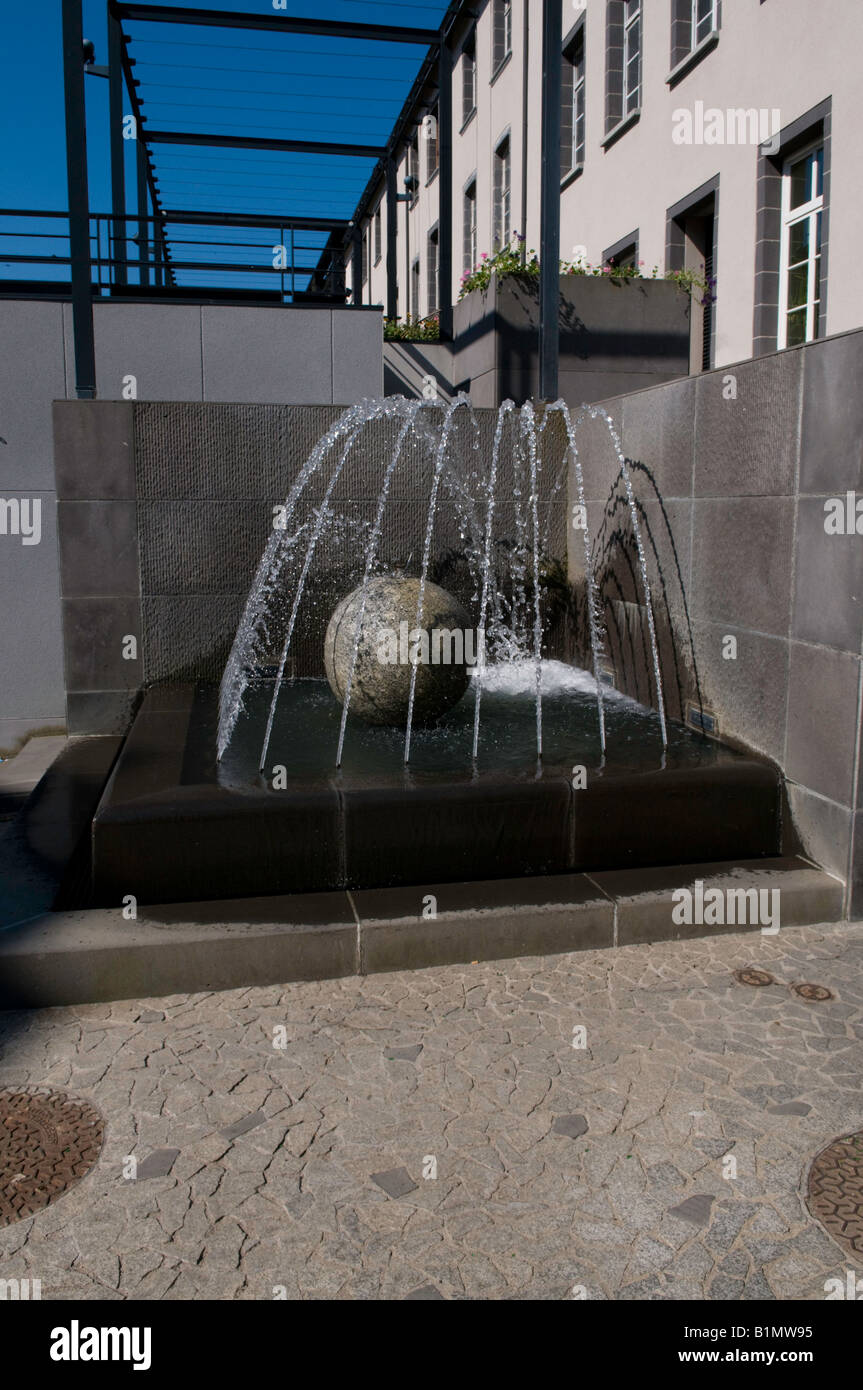 fountain, Saint Flour, France. Stock Photo