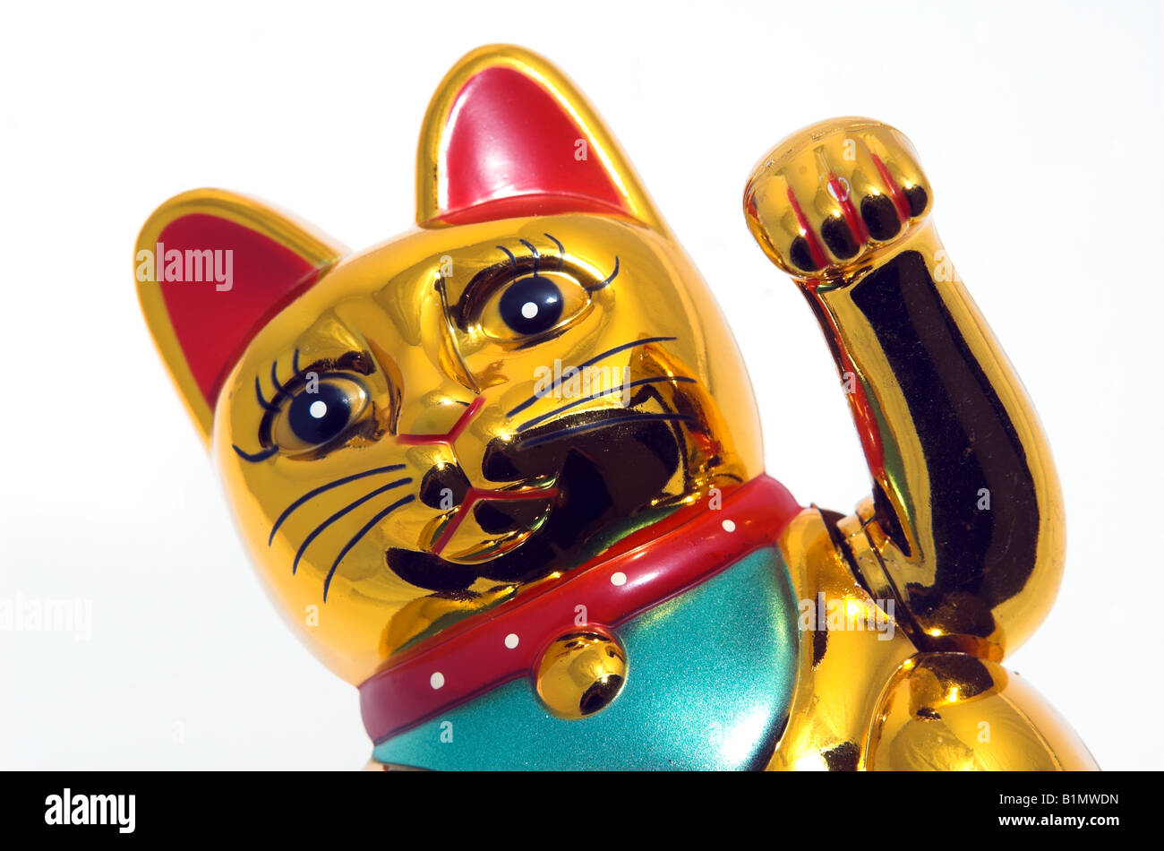 Chinese lucky golden fortune cat Stock Photo