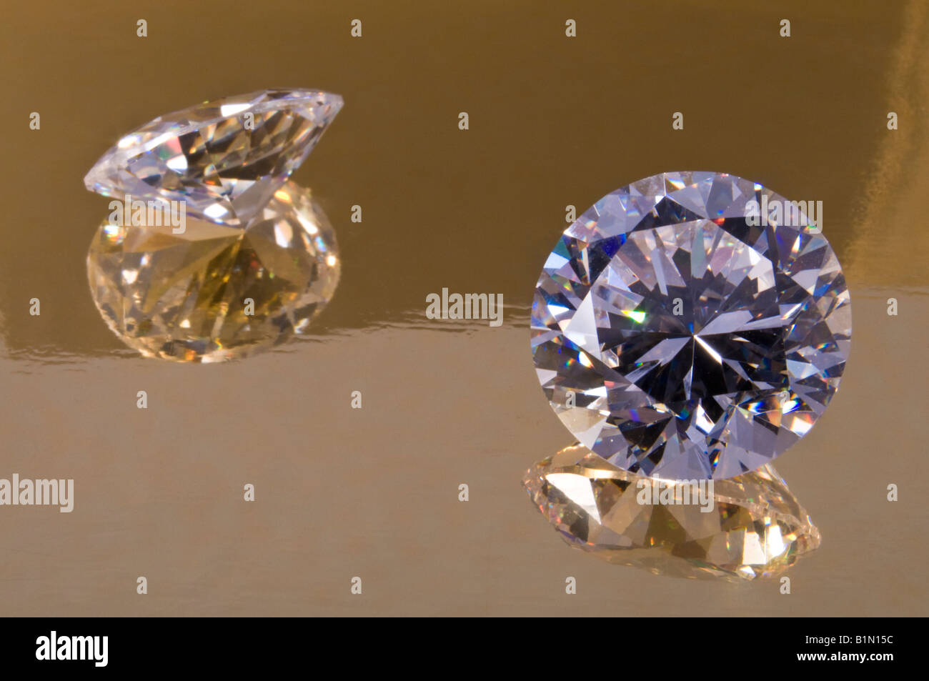 Diamonds (synthetic cubic zirconia) Stock Photo