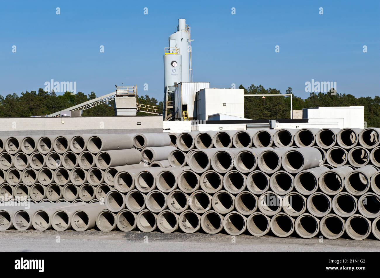 Concrete pipe manufacturing plant Oldcastle Pipe Folsom New Jersey