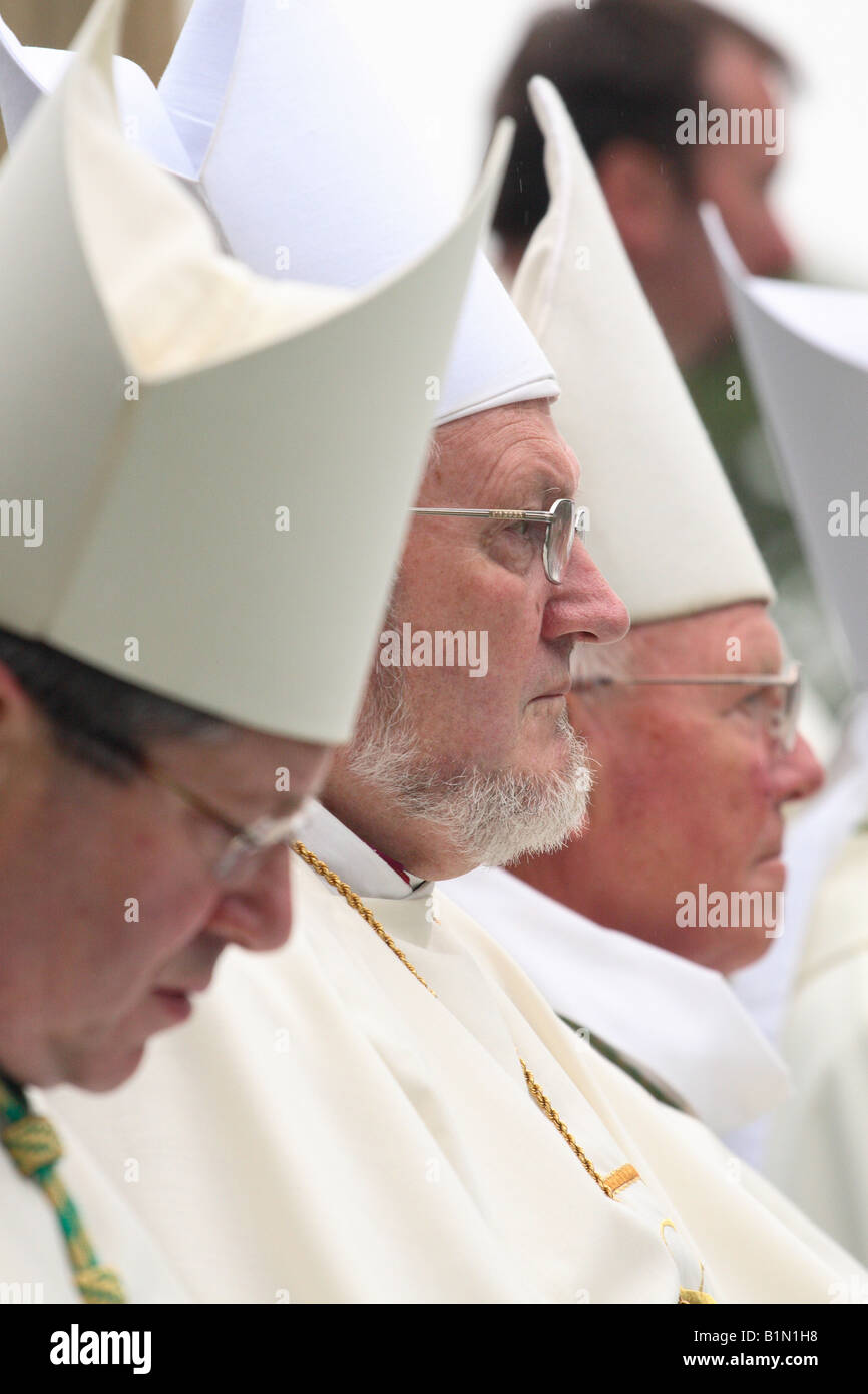 Anglican church attend the 2008 Glastonbury Pilgrimage at Glastonbury Abbey Somerset