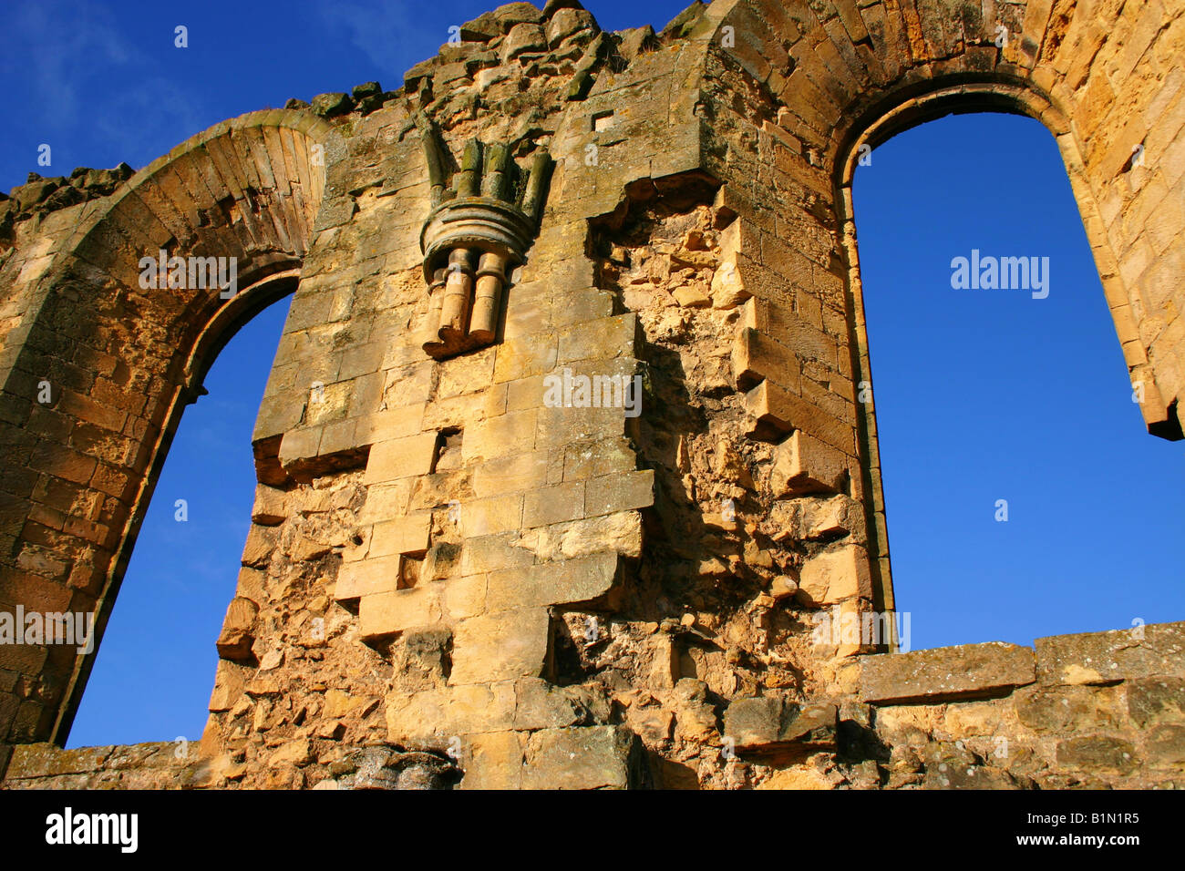 close up of Bylands Abbey North Yorkshire England Stock Photo