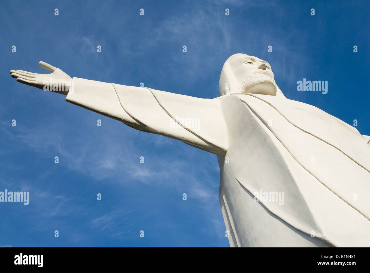 Christ of the Ozarks statue in historic Eureka Springs Arkansas Stock