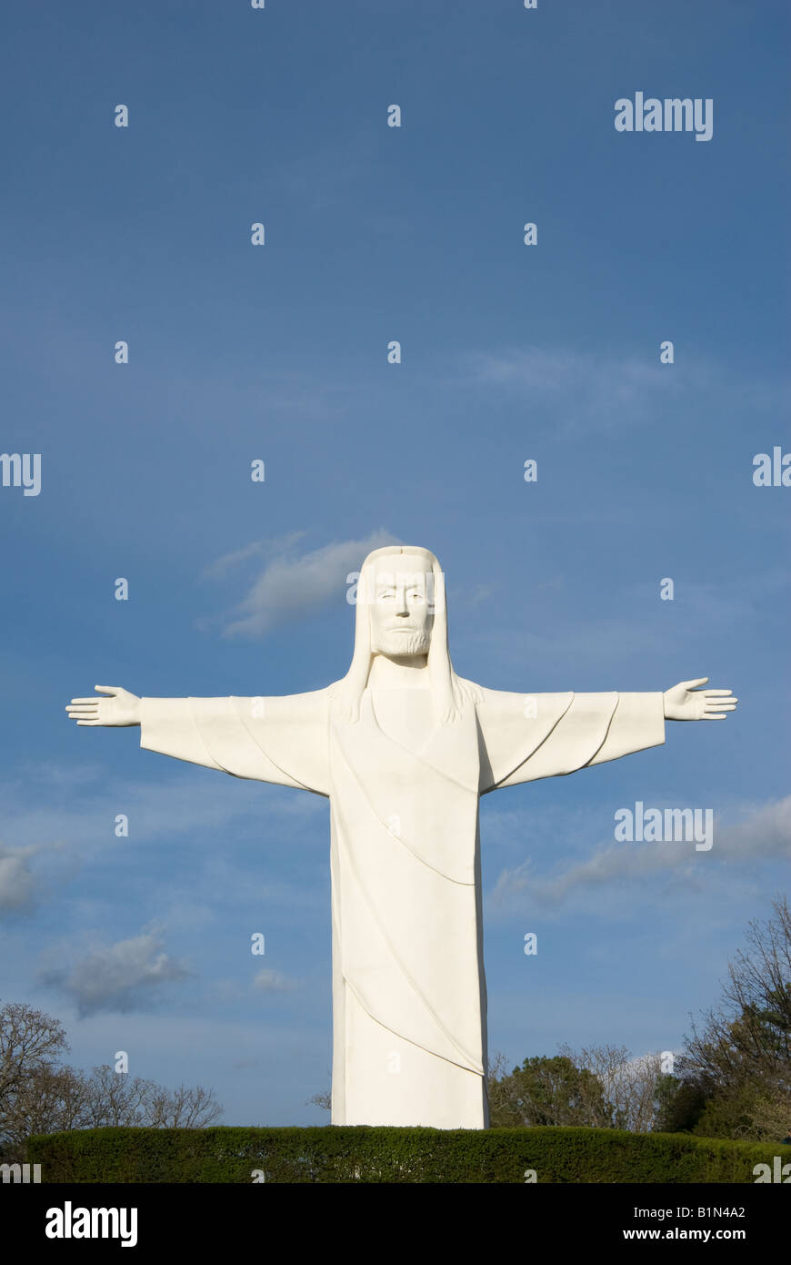 Christ of the Ozarks statue in historic Eureka Springs Arkansas Stock