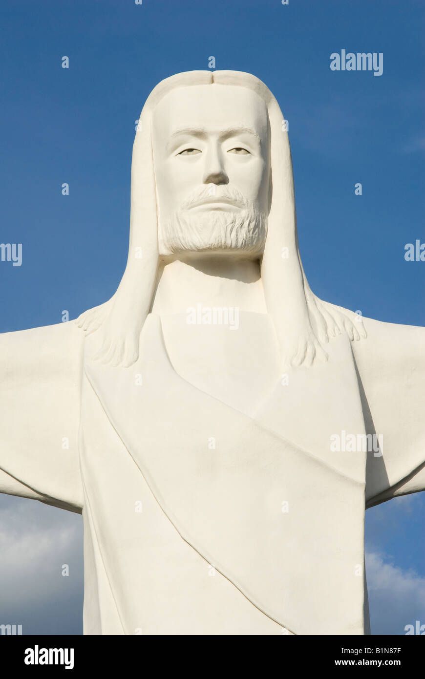 Christ of the Ozarks statue in historic Eureka Springs Arkansas Stock