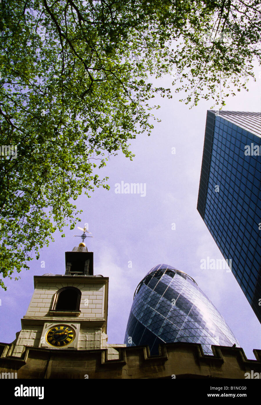 old and new architecture in the city of London UK Stock Photo - Alamy