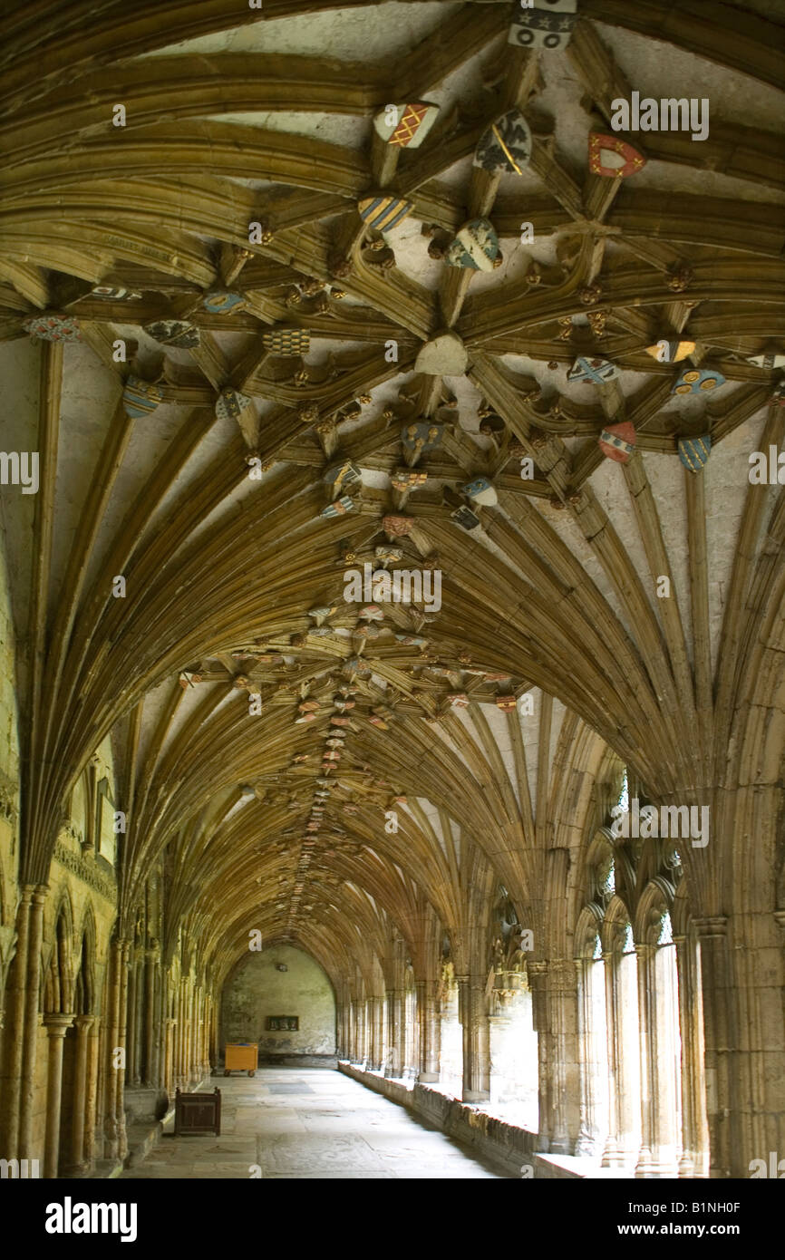 England kent Canterbury cathedral cloisters Stock Photo