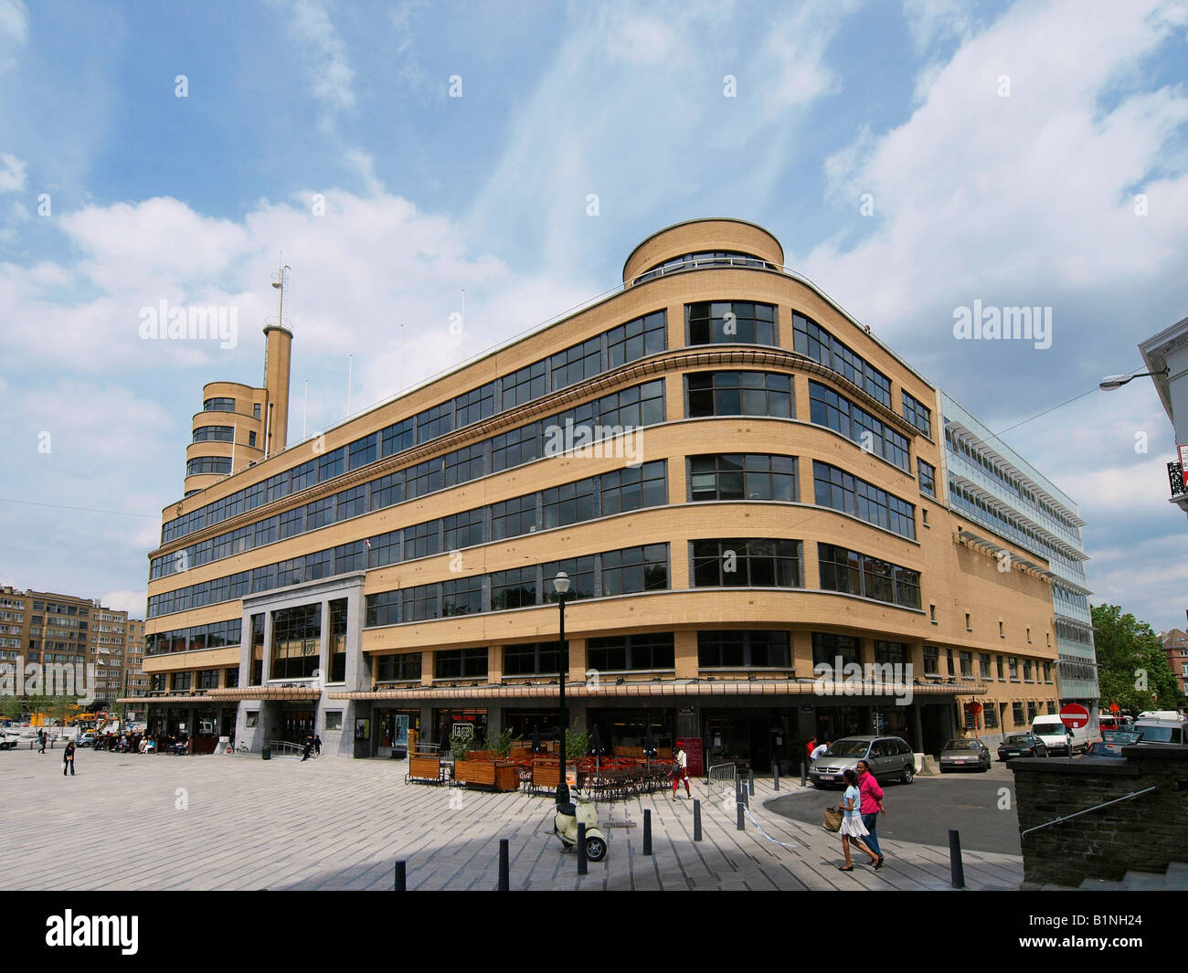 the old BRT building in Brussels Belgium Stock Photo