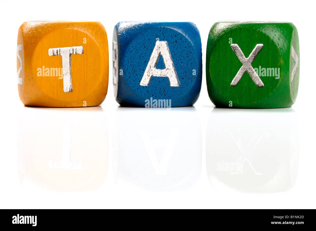 Tax dice concept Stock Photo