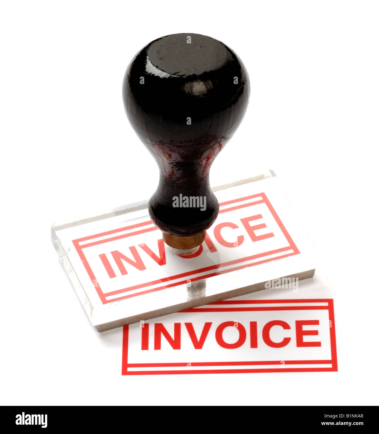 Invoice office rubber stamp Stock Photo