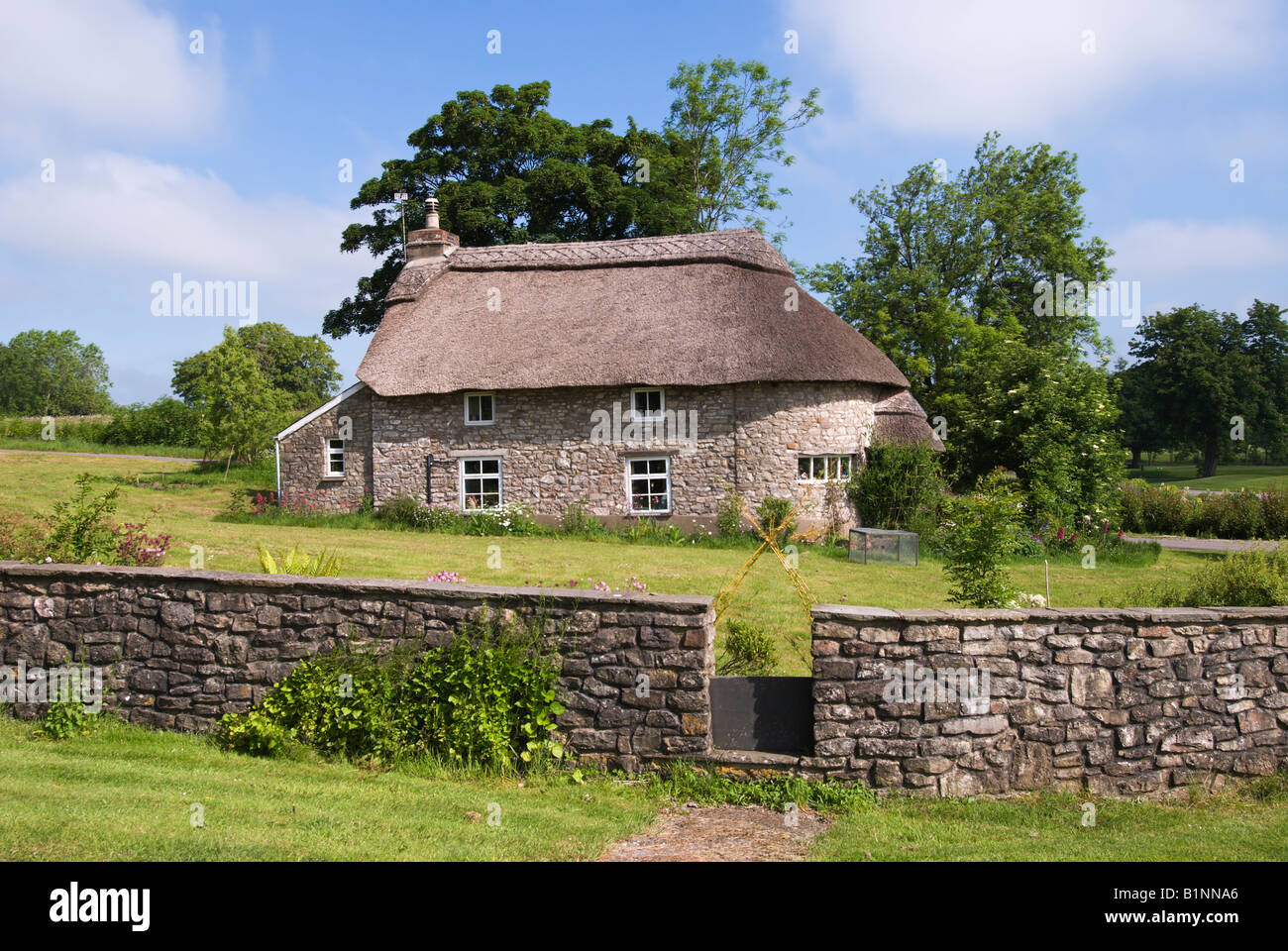 A Thatched Cottage Vale Of South Wales, UK Stock Photo
