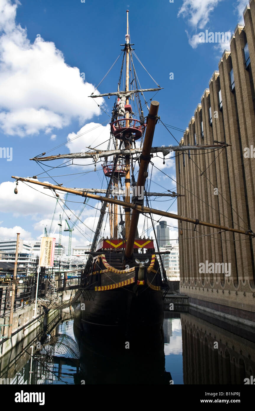 Old Pirates Boat moored in one of the London's docks London England UK Stock Photo