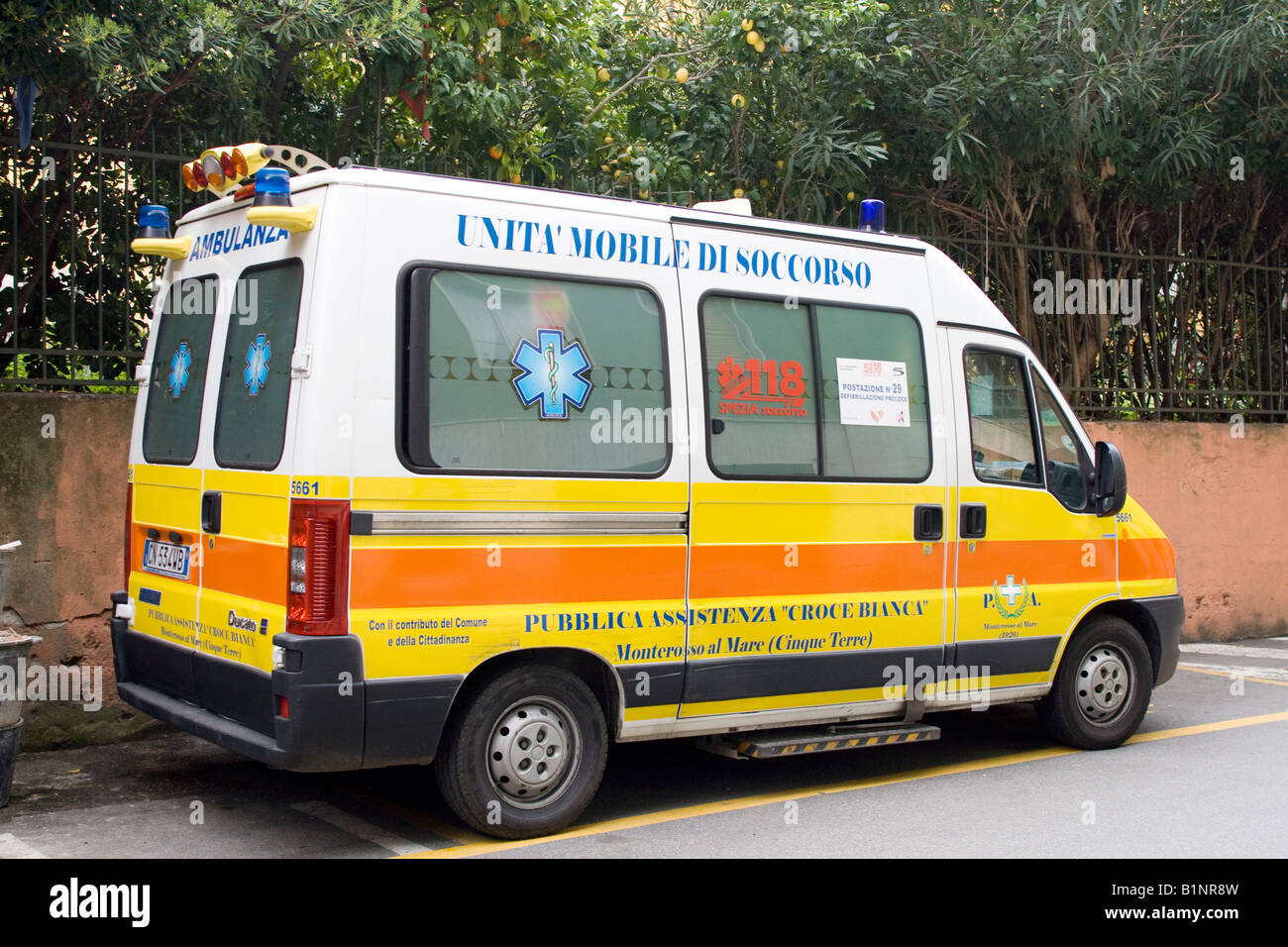 Italian ambulance Stock Photo