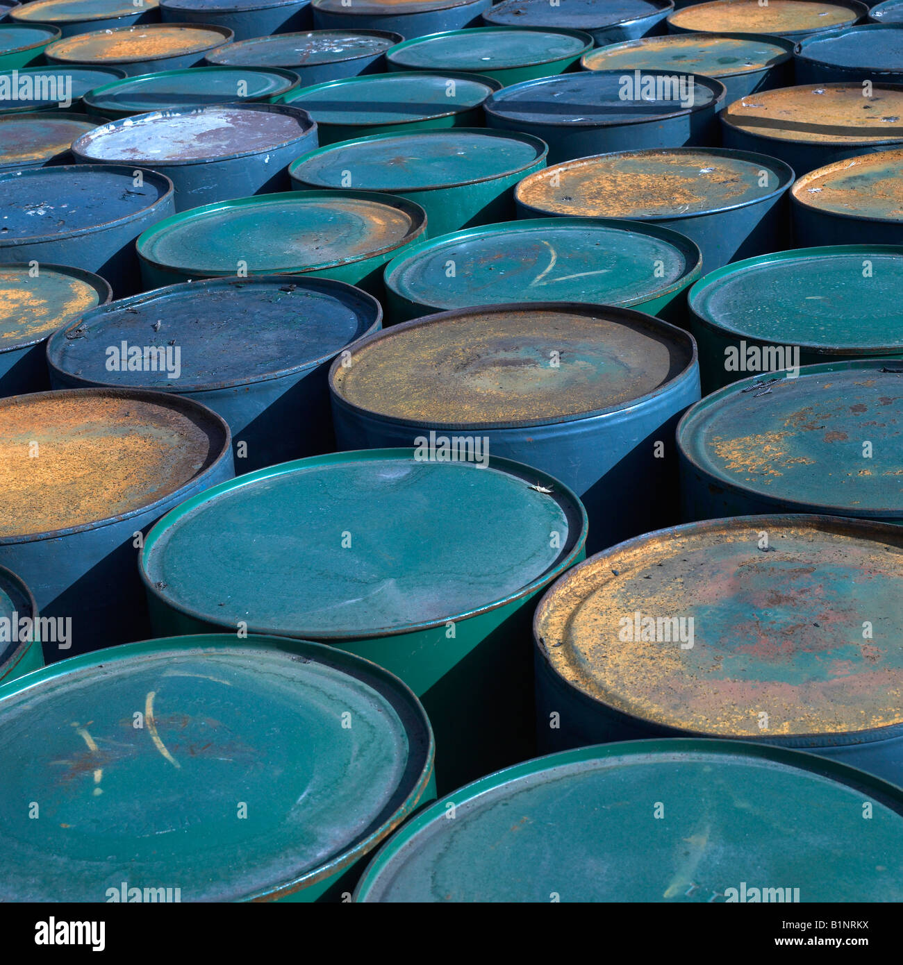 rusty metal containers Stock Photo