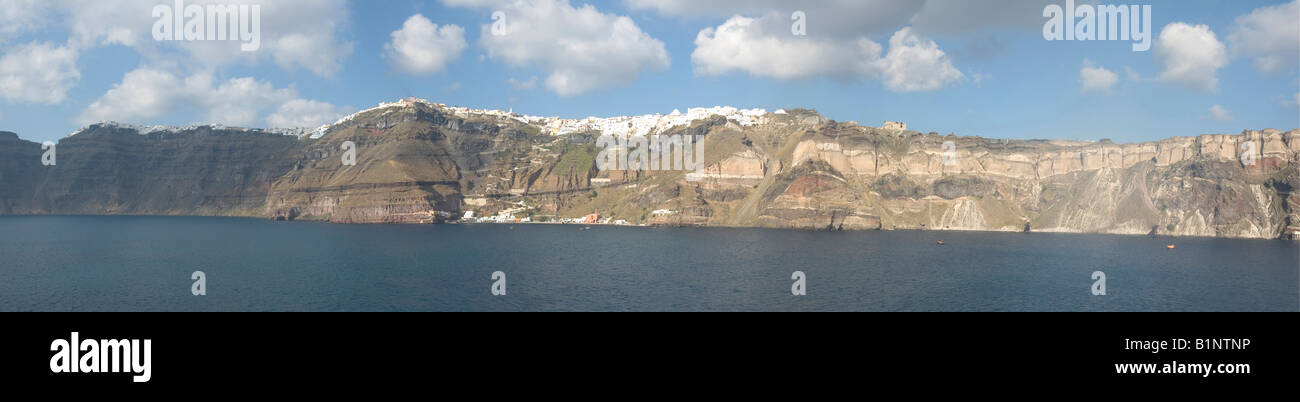 Santorini Panorama Stock Photo